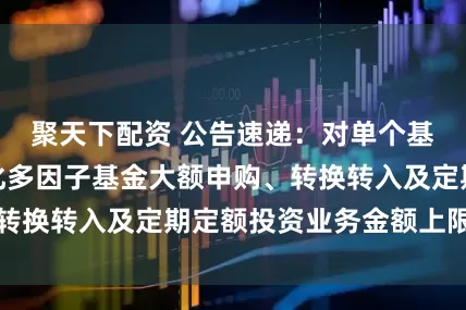 聚天下配资 公告速递：对单个基金账户国金量化多因子基金大额申购、转换转入及定期定额投资业务金额上限调整